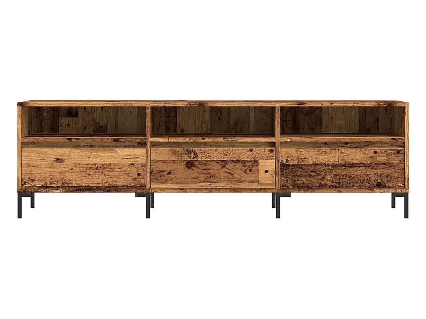 Mueble de TV madera ingeniería madera envejecida 150x30x44,5 cm