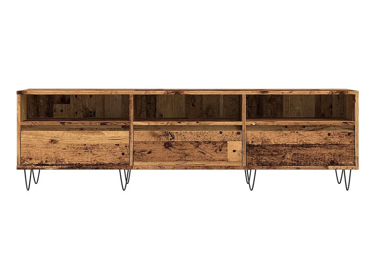 Mueble de TV madera ingeniería madera envejecida 150x30x44,5 cm