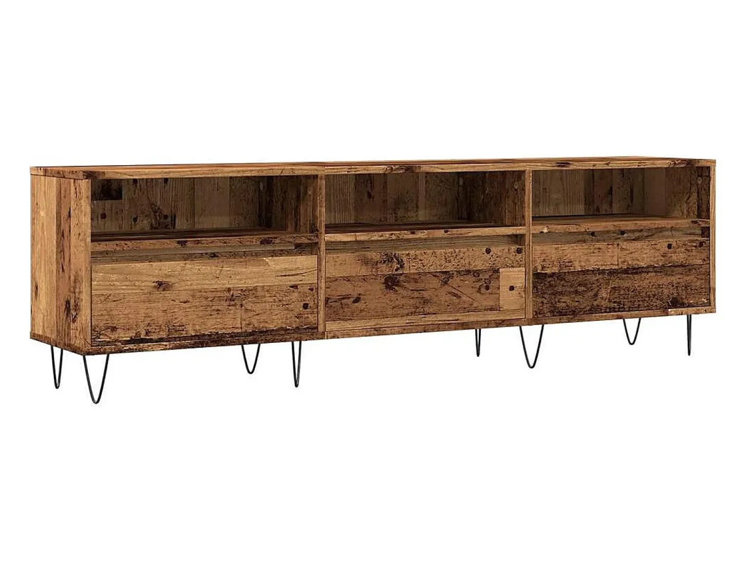 Mueble de TV madera ingeniería madera envejecida 150x30x44,5 cm