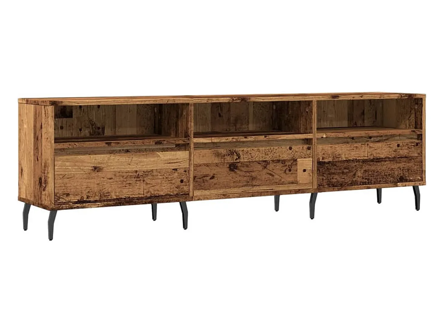 Mueble de TV madera ingeniería madera envejecida 150x30x44,5 cm