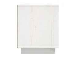 Mueble de TV madera maciza de pino blanco 156x37x45 cm