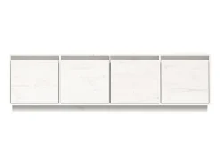 Mueble de TV madera maciza de pino blanco 156x37x45 cm