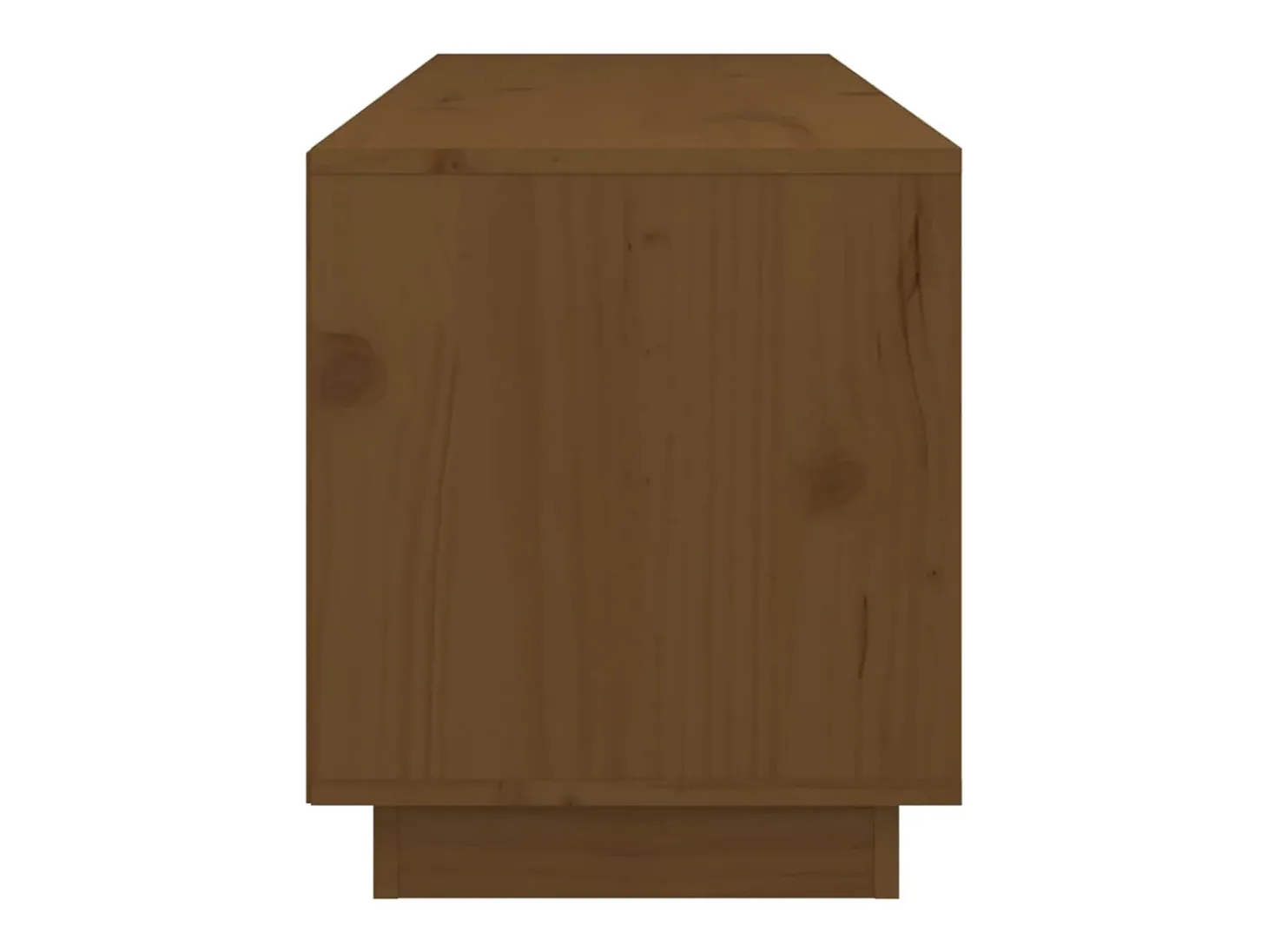 Mueble de TV madera maciza de pino marrón miel 105x34x40 cm
