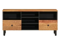 Mueble de TV madera maciza de acacia 100x33x46 cm