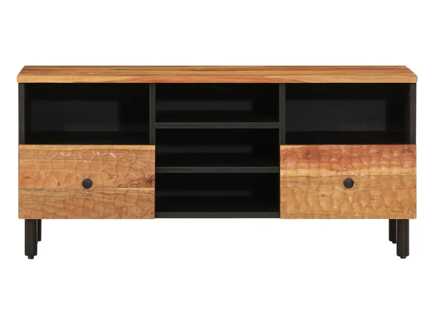 Mueble de TV madera maciza de acacia 100x33x46 cm
