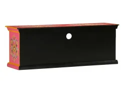 Mueble de TV madera maciza de mango rosa 110x30x40 cm