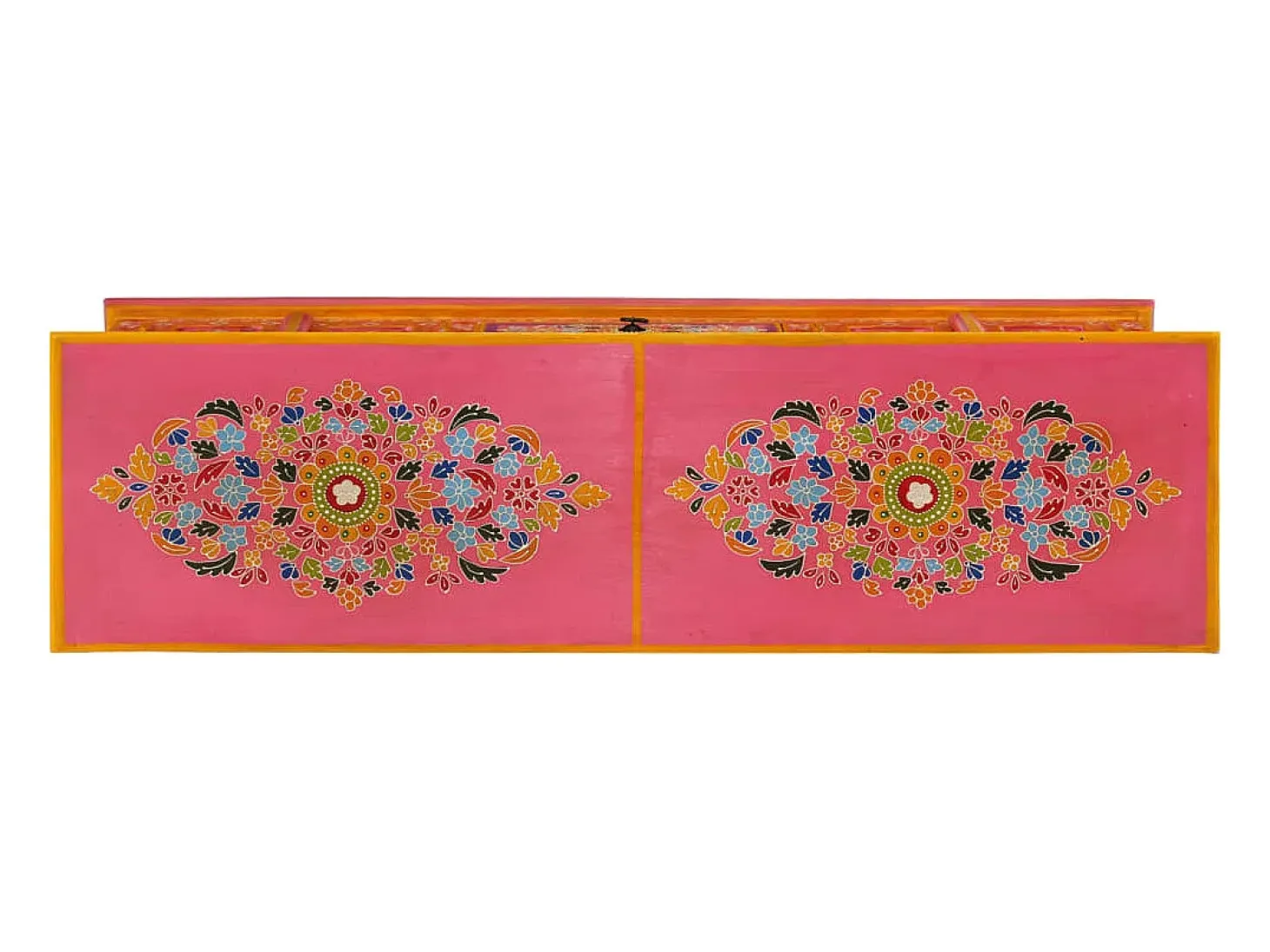 Mueble de TV madera maciza de mango rosa 110x30x40 cm