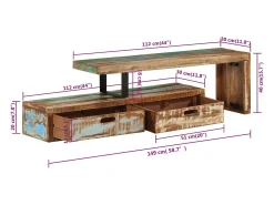 Mueble de TV madera maciza reciclada