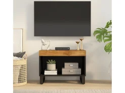 Mueble de TV madera maciza de mango 60x33x43,5 cm