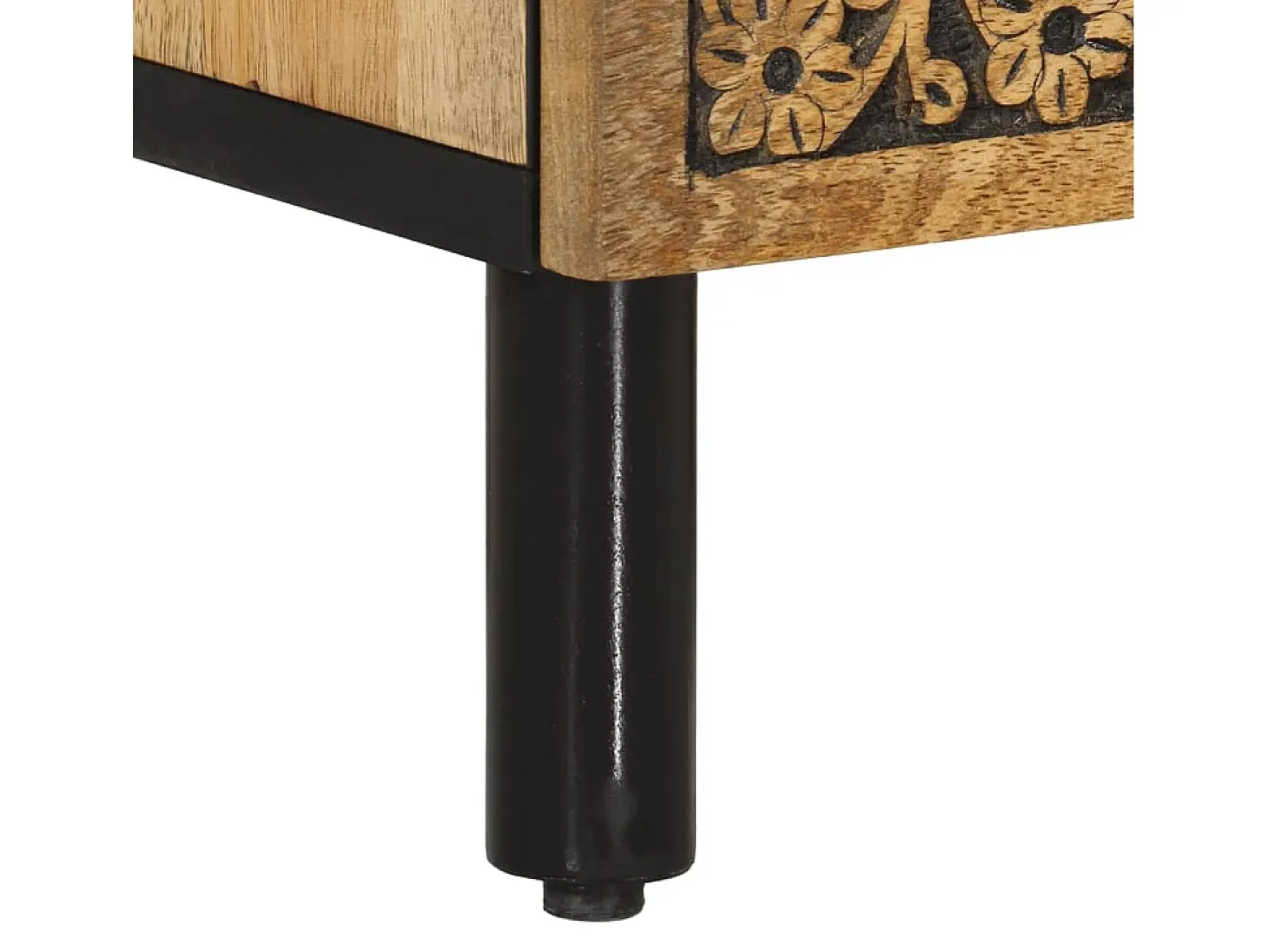 Mueble de TV madera maciza de mango 100x33x46 cm