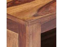 Mueble de TV madera maciza de acacia 90x30x40 cm