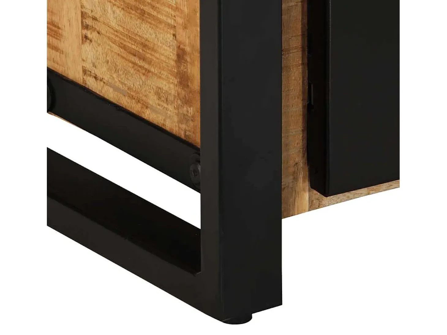 Mueble de TV madera maciza de mango rugosa 80x30x40 cm