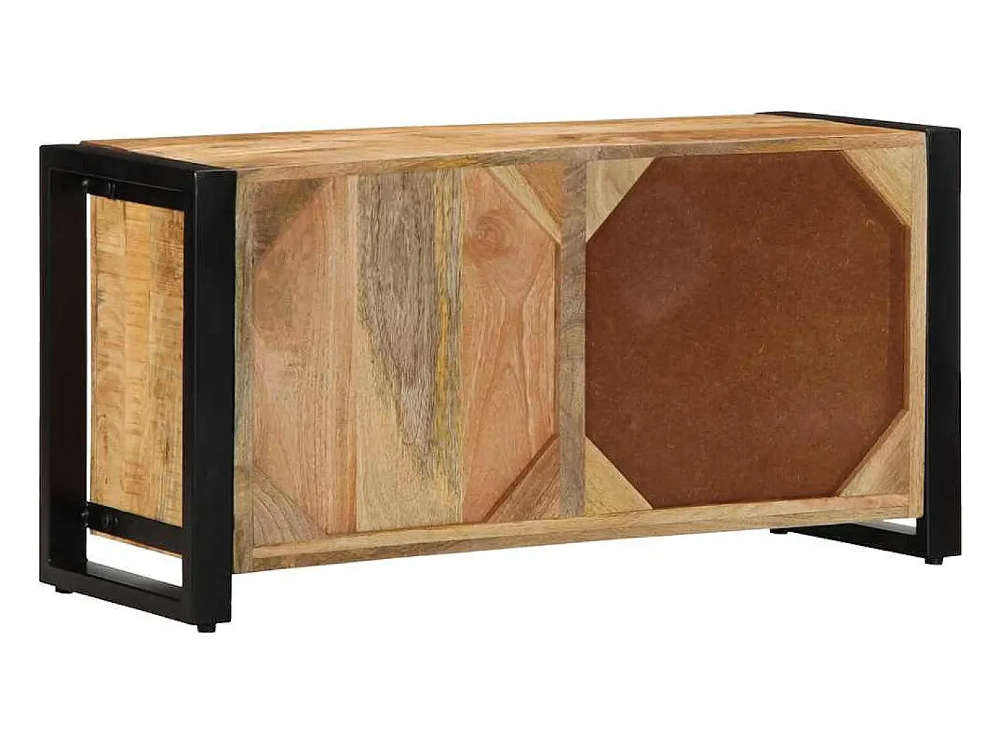 Mueble de TV madera maciza de mango rugosa 80x30x40 cm