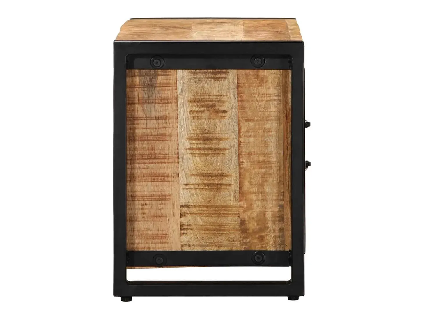 Mueble de TV madera maciza de mango rugosa 80x30x40 cm