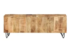 Mueble de TV madera maciza de mango 110x30x40 cm ES47308