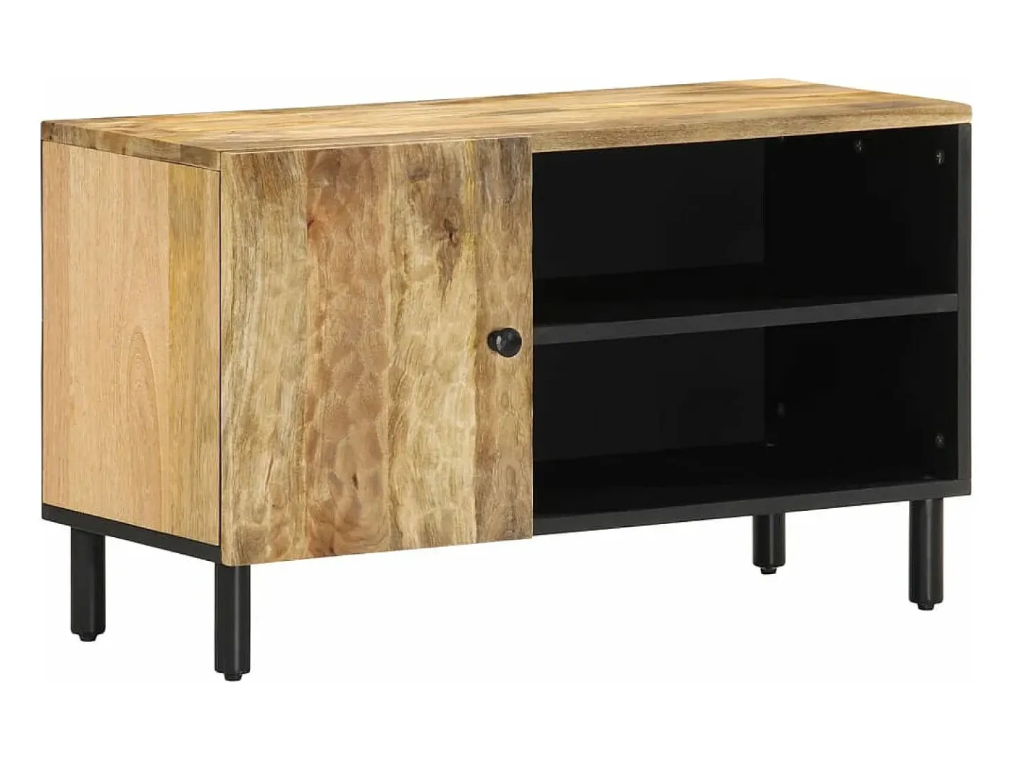 Mueble de TV madera maciza de mango 80x31x46 cm