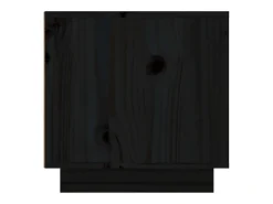 Mueble de TV madera maciza de pino negro 156x40x40 cm