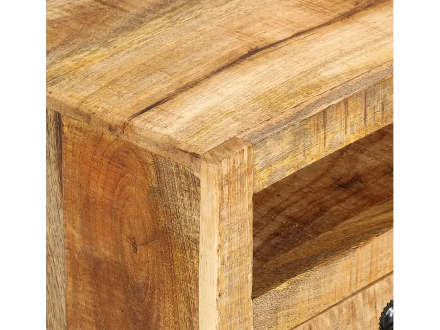 Mueble de TV madera maciza de mango 110x30x40 cm