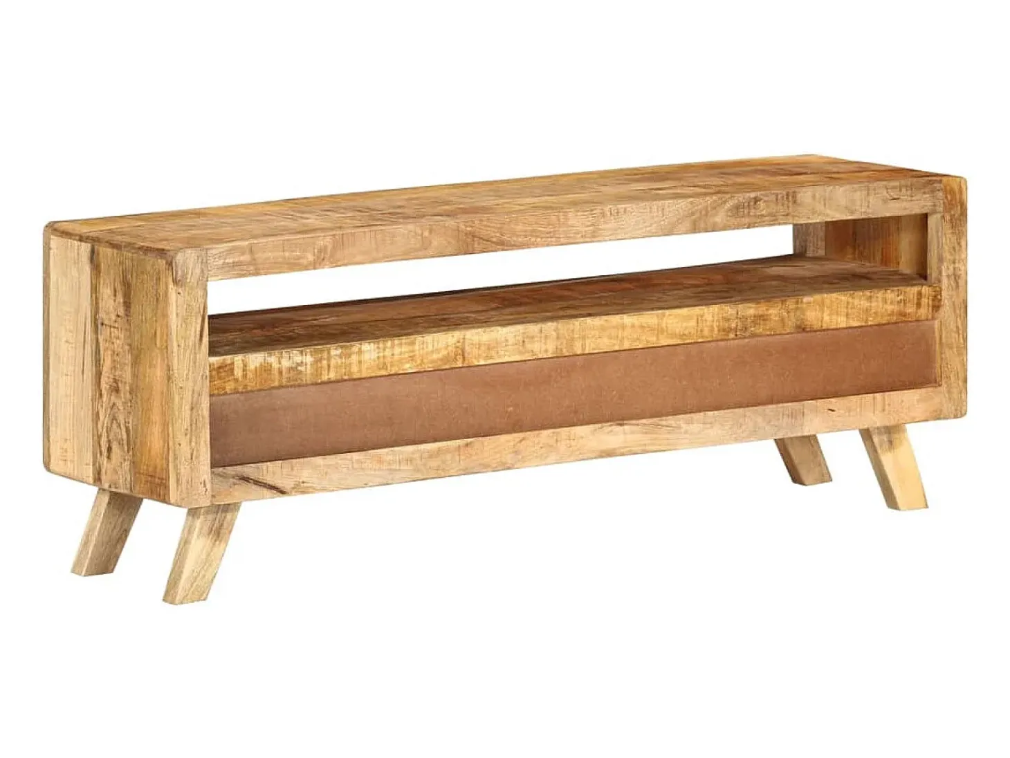Mueble de TV madera maciza de mango 110x30x40 cm
