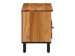 Mueble de TV madera maciza de acacia 80x33x46 cm