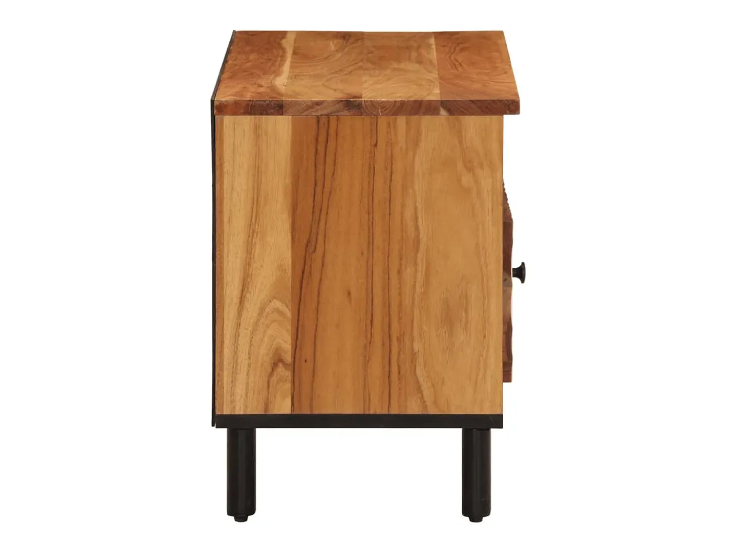 Mueble de TV madera maciza de acacia 80x33x46 cm