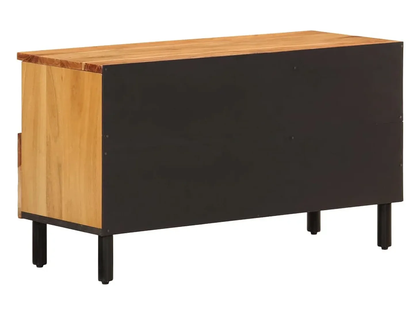 Mueble de TV madera maciza de acacia 80x33x46 cm