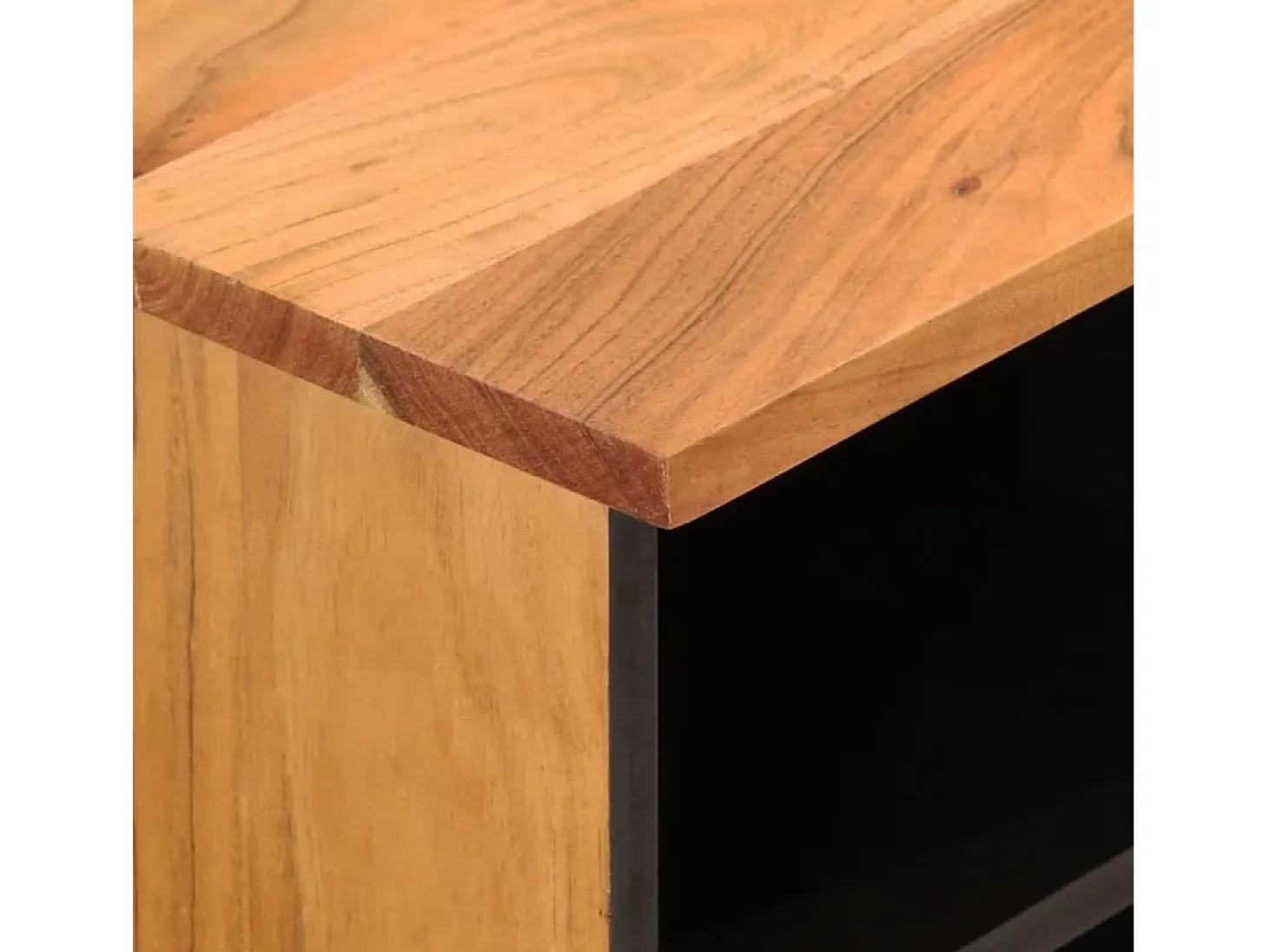 Mueble de TV madera maciza de acacia 80x33x46 cm