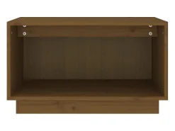 Mueble de TV madera maciza de pino marrón miel 60x35x35 cm