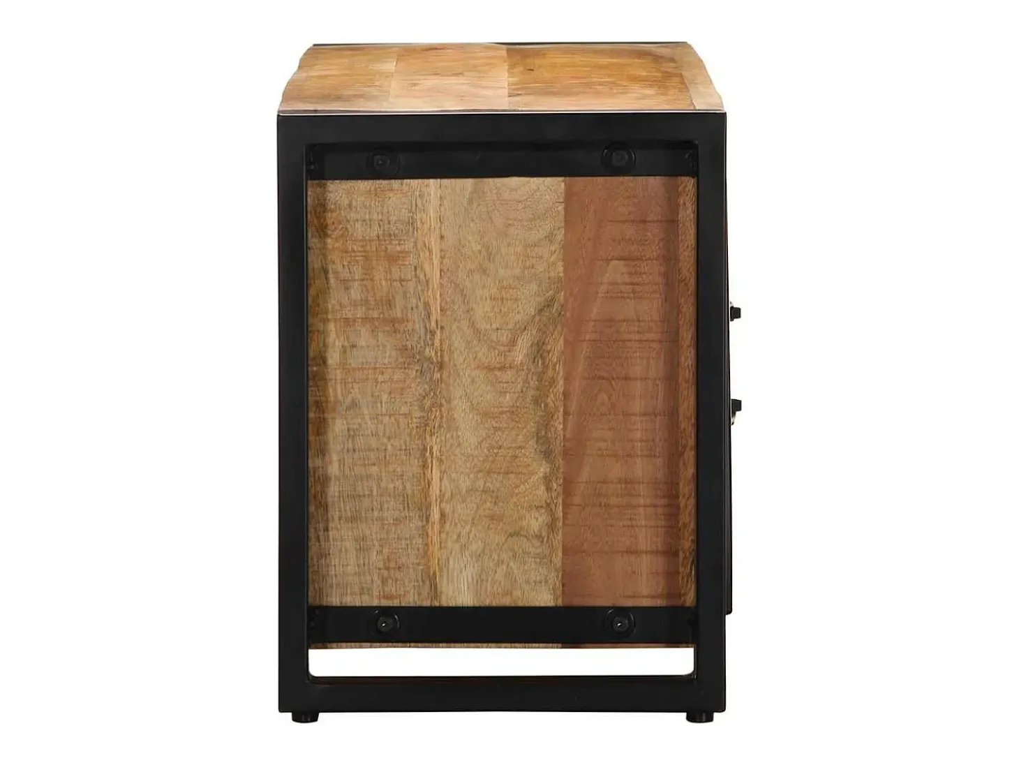 Mueble de TV madera maciza de mango rugosa 100x30x40 cm