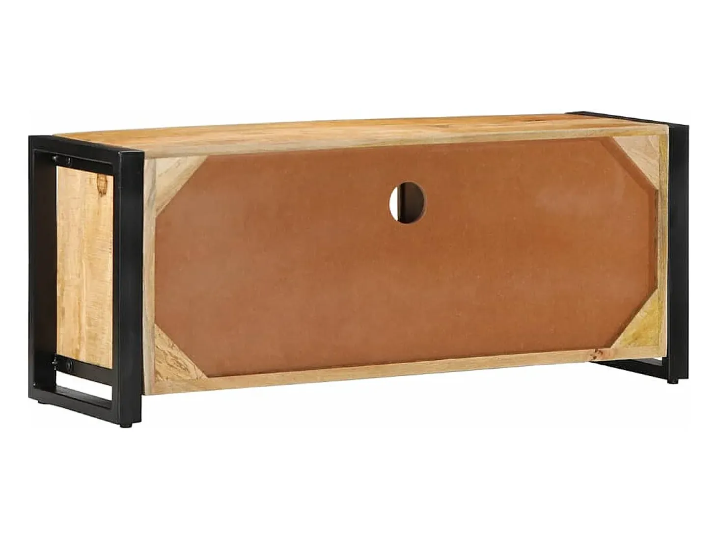 Mueble de TV madera maciza de mango rugosa 100x30x40 cm