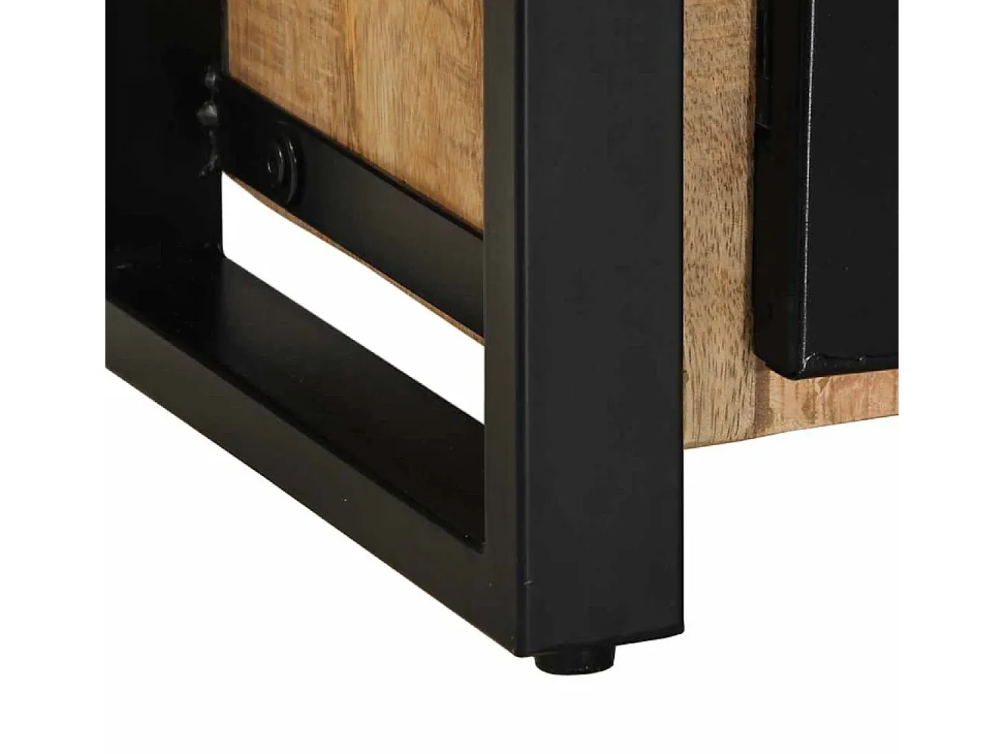 Mueble de TV madera maciza de mango rugosa 100x30x40 cm