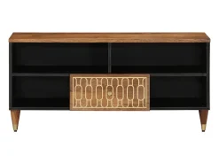 Mueble de TV madera maciza de mango 100x33x46 cm