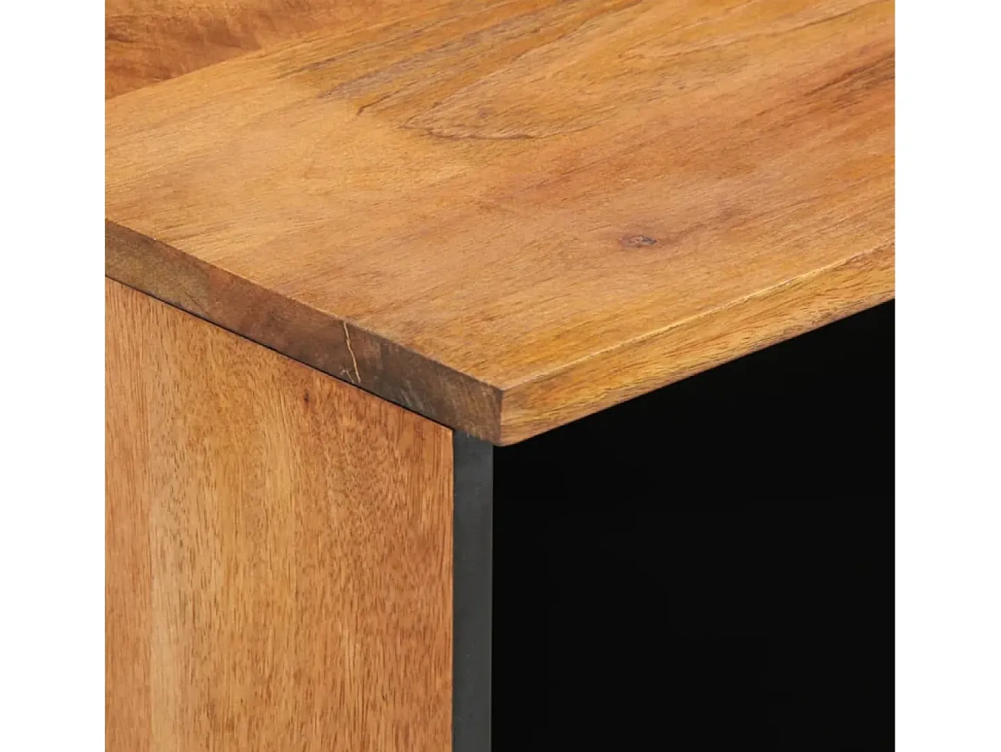 Mueble de TV madera maciza de mango 100x33x46 cm
