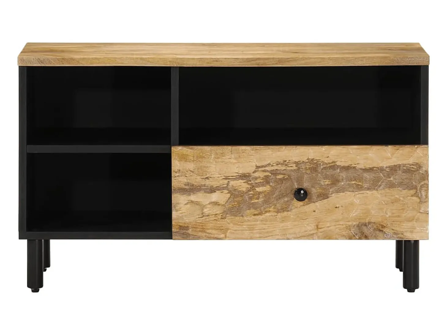 Mueble de TV madera maciza de mango 80x33x46 cm