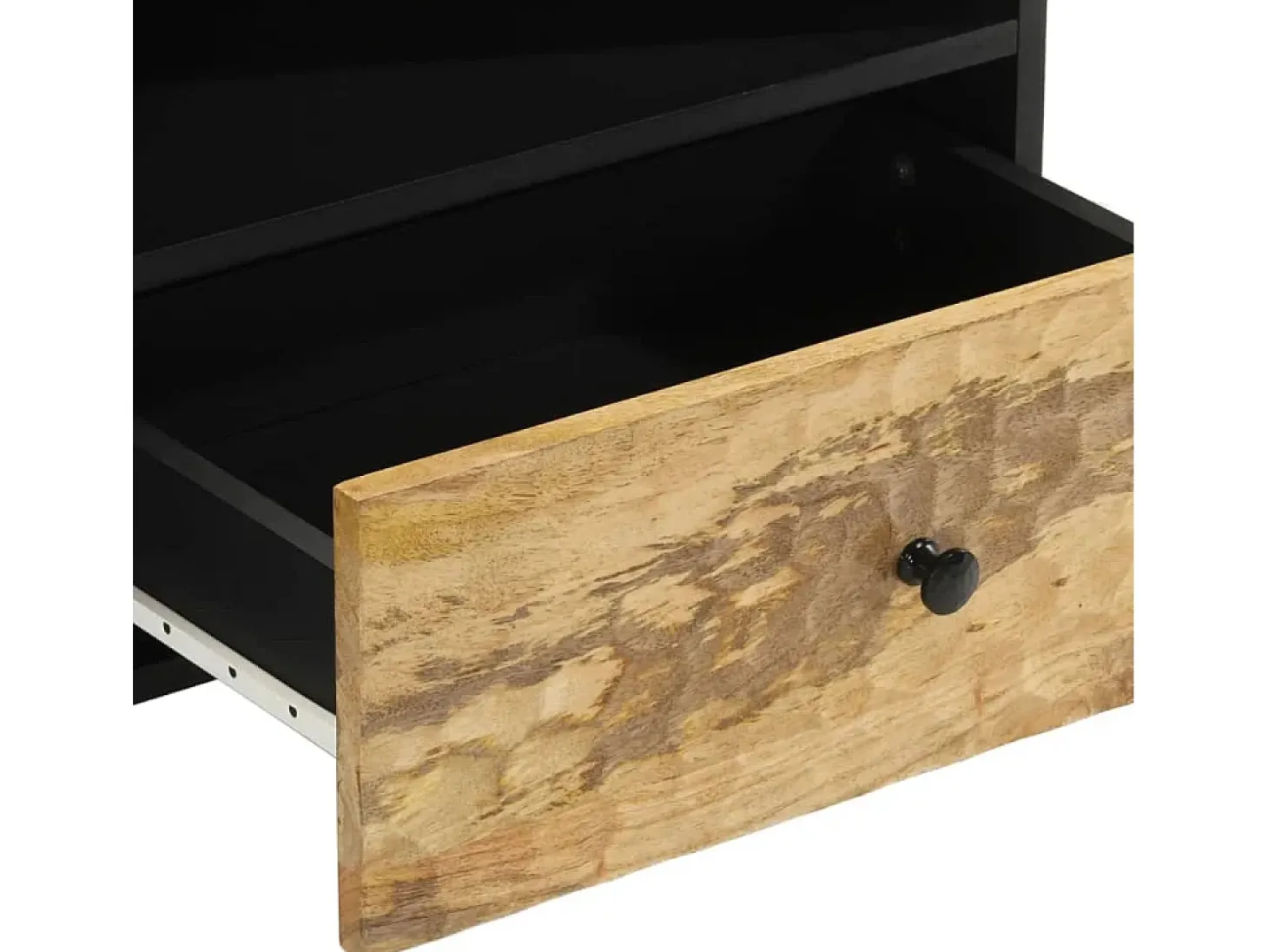 Mueble de TV madera maciza de mango 80x33x46 cm
