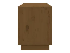 Mueble de TV madera maciza de pino marrón miel 176x37x47,5 cm