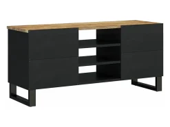 Mueble de TV madera mango y madera contrachapada 100x33x46 cm