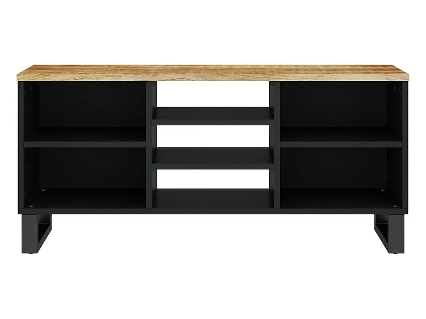 Mueble de TV madera mango y madera contrachapada 100x33x46 cm