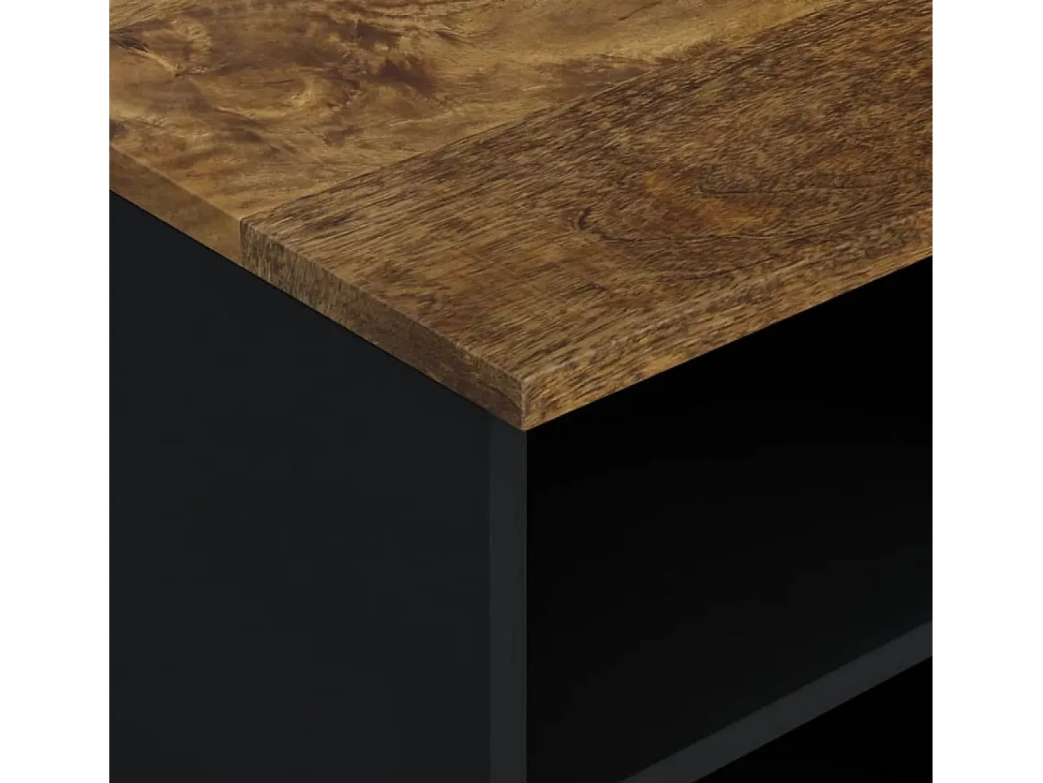 Mueble de TV madera mango y madera contrachapada 80x33x46 cm