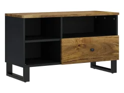 Mueble de TV madera mango y madera contrachapada 80x33x46 cm