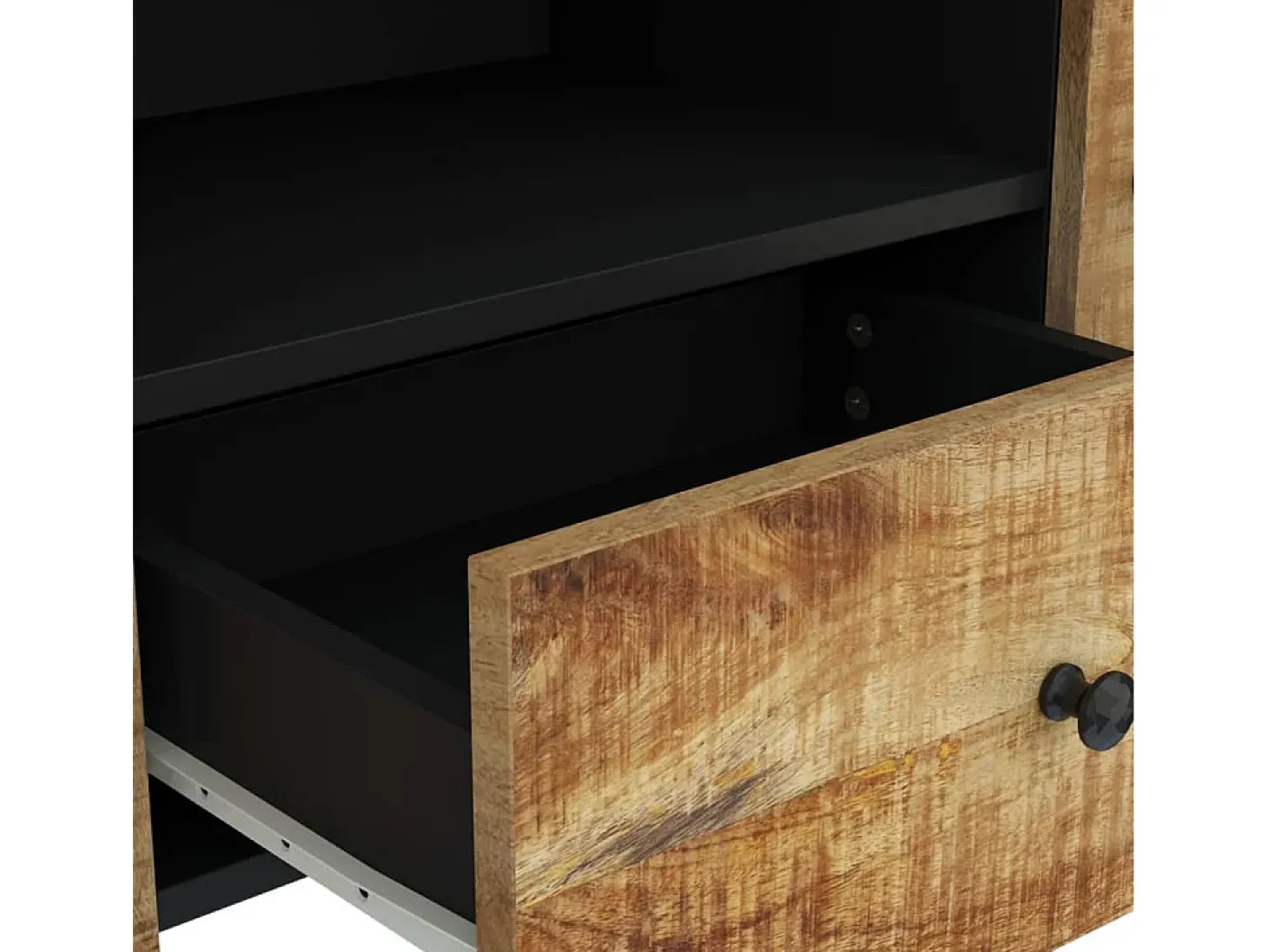 Mueble de TV madera mango y madera contrachapada 105x33,5x46 cm