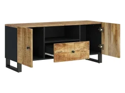 Mueble de TV madera mango y madera contrachapada 105x33,5x46 cm