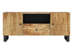 Mueble de TV madera mango y madera contrachapada 105x33,5x46 cm