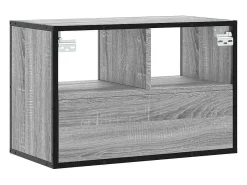 Mueble de TV madera y metal roble ahumado 60x31x39,5 cm