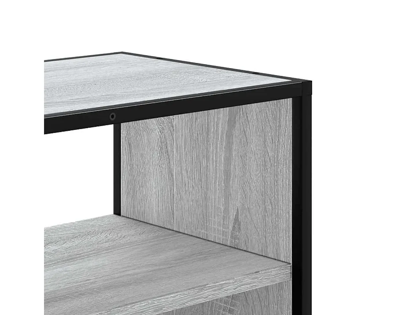 Mueble de TV madera y metal roble ahumado 60x31x39,5 cm