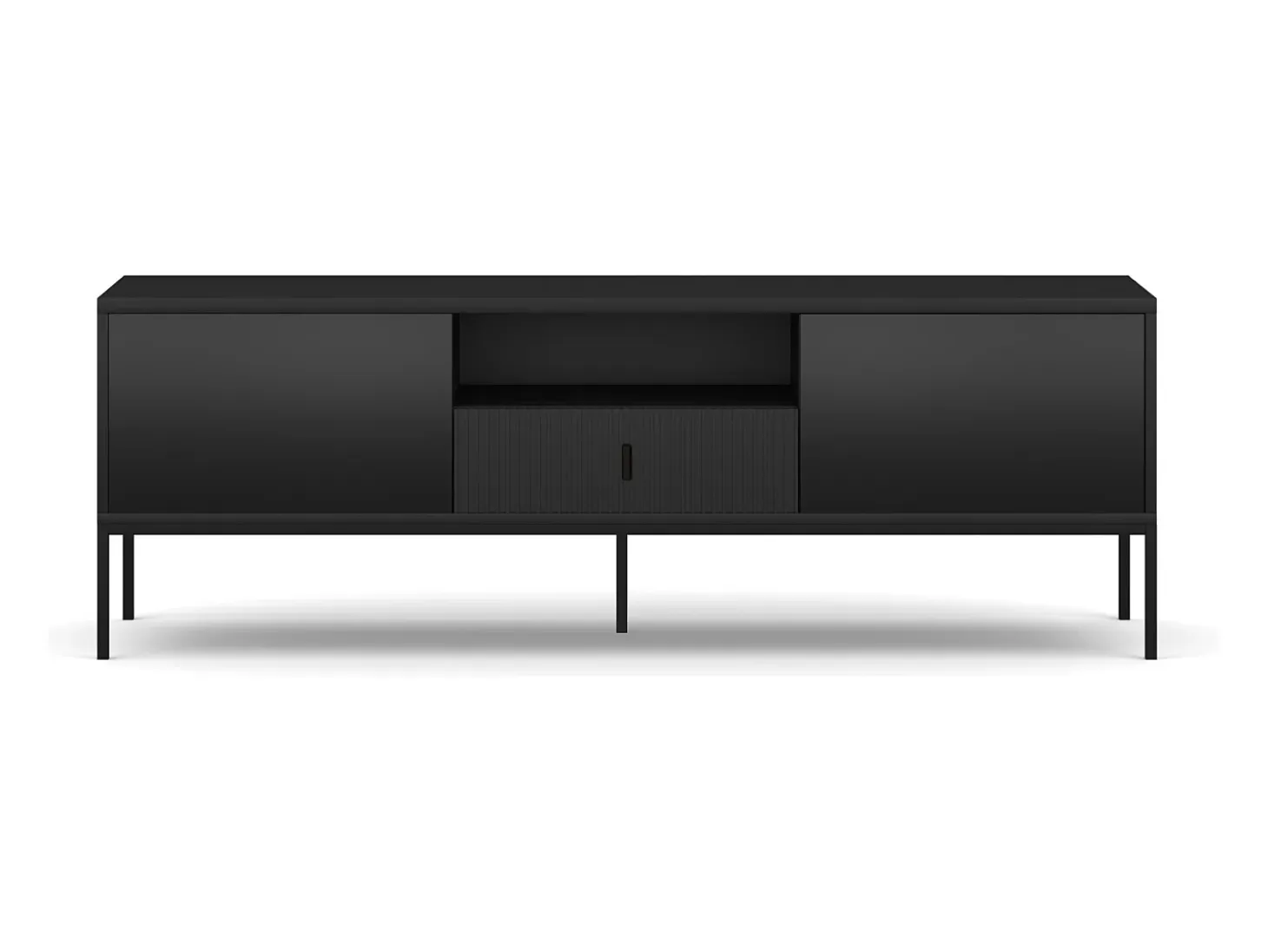 Mueble de TV Maggiore 2P1C negro/negro/negro