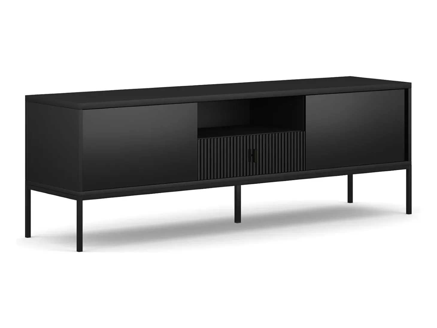 Mueble de TV Maggiore 2P1C negro/negro/negro