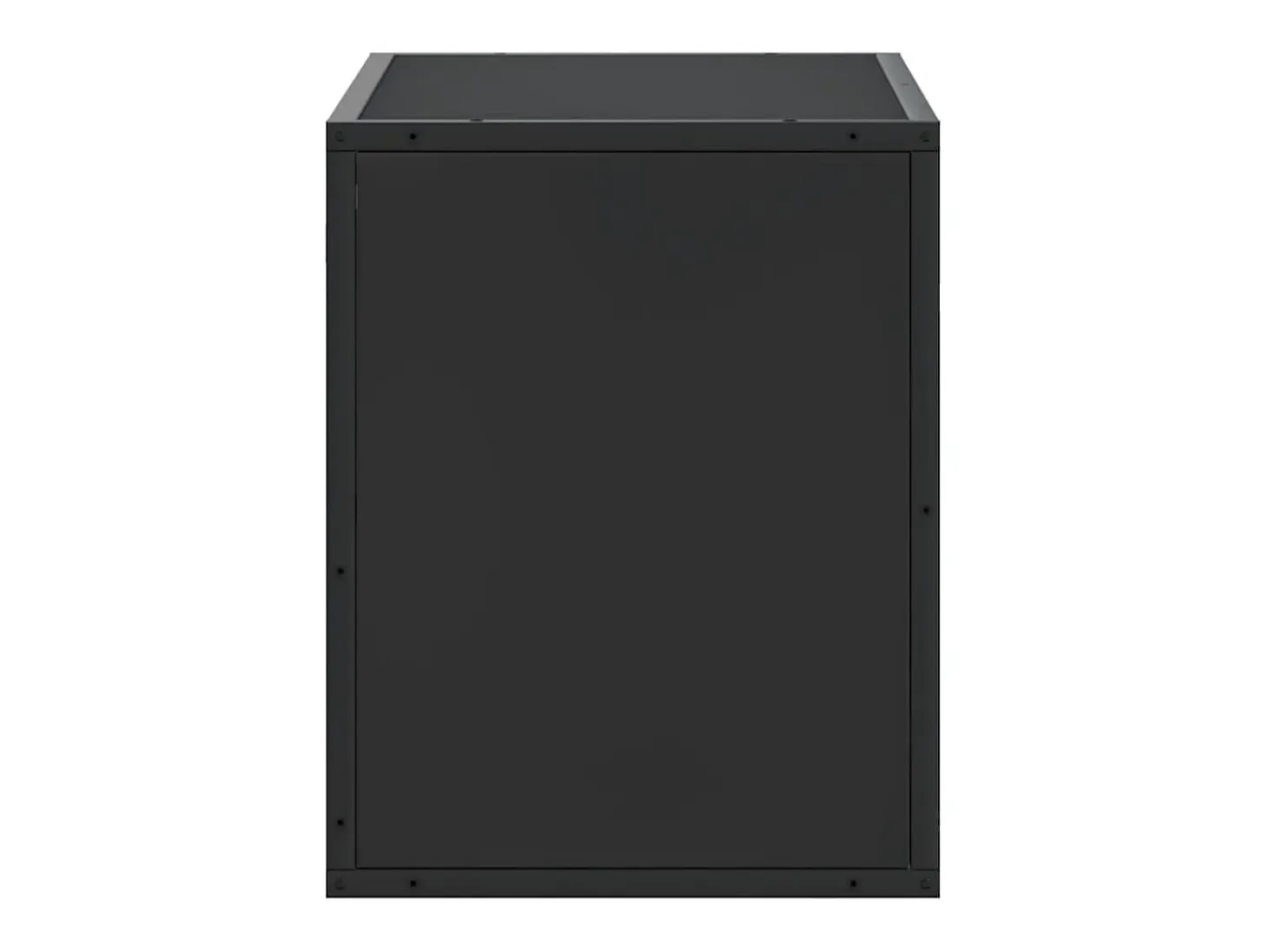 Mueble de TV metal y madera de ingeniería negro 60x31x39,5 cm