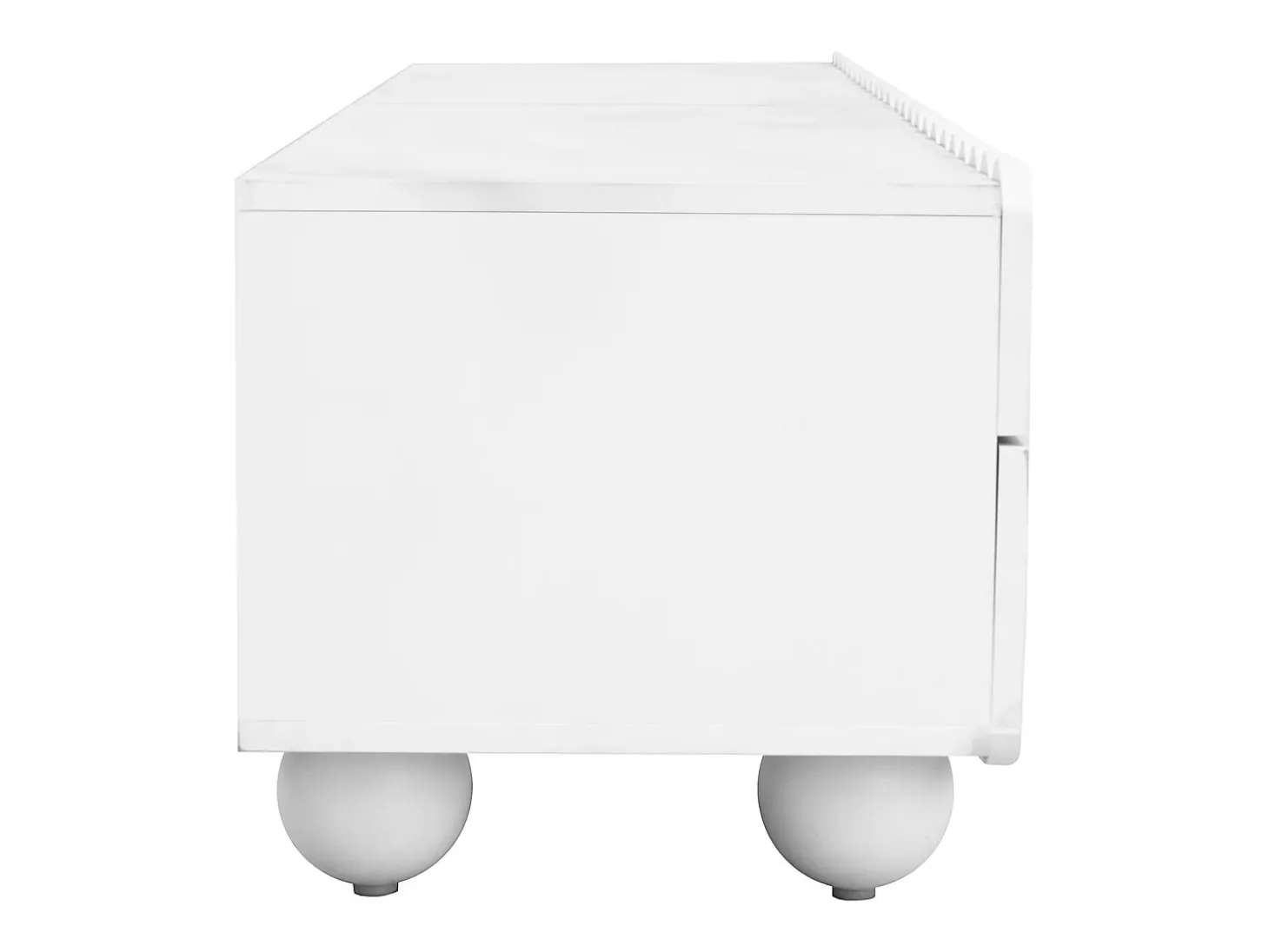 Mueble de TV moderno 175x38x37 cm - 2 puertas y 4 cajones - MDF + tableros de partículas - Blanco