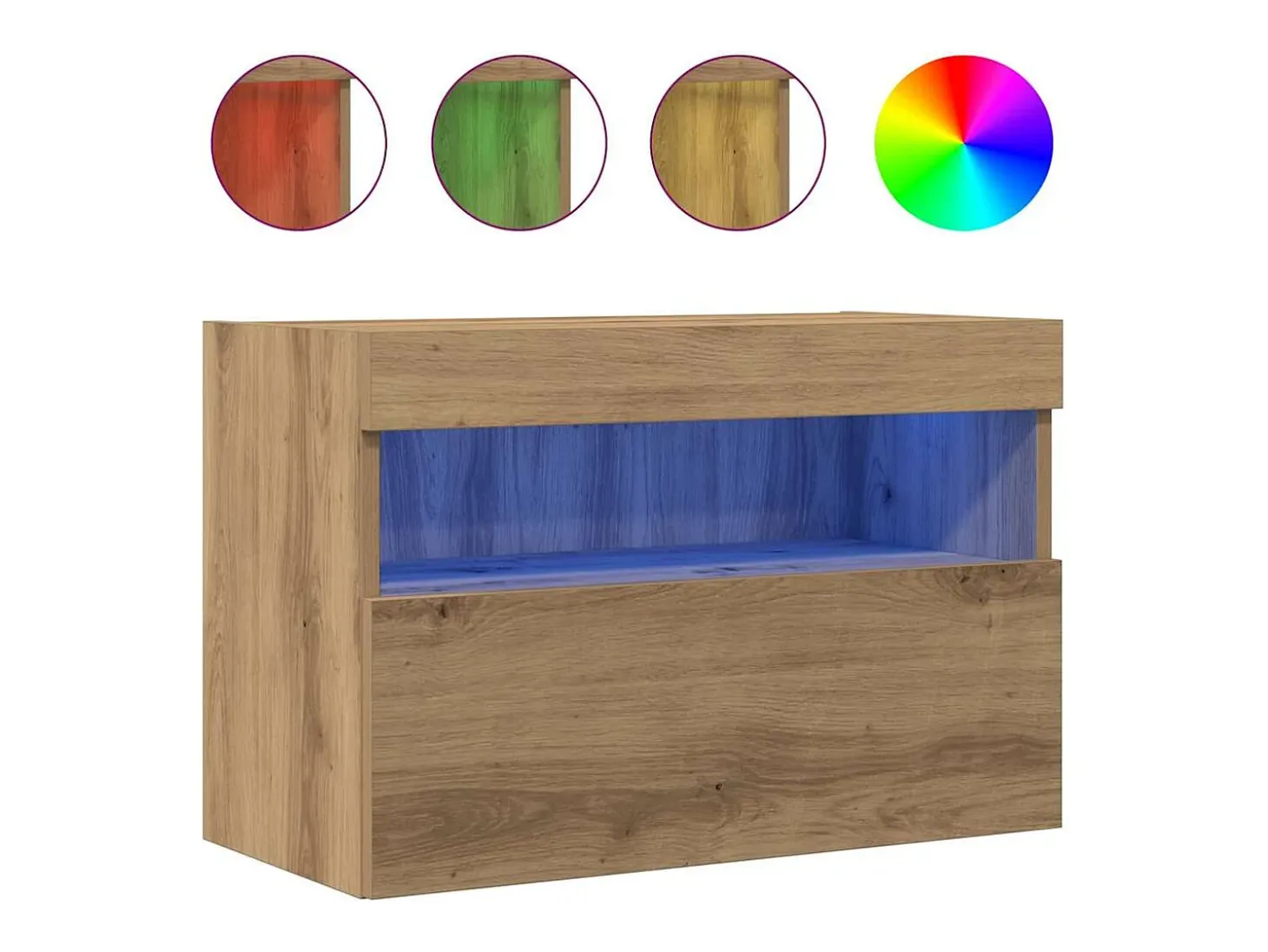 Mueble de TV Montado en la Pared Roble artisan 60 x 30 x 40 cm